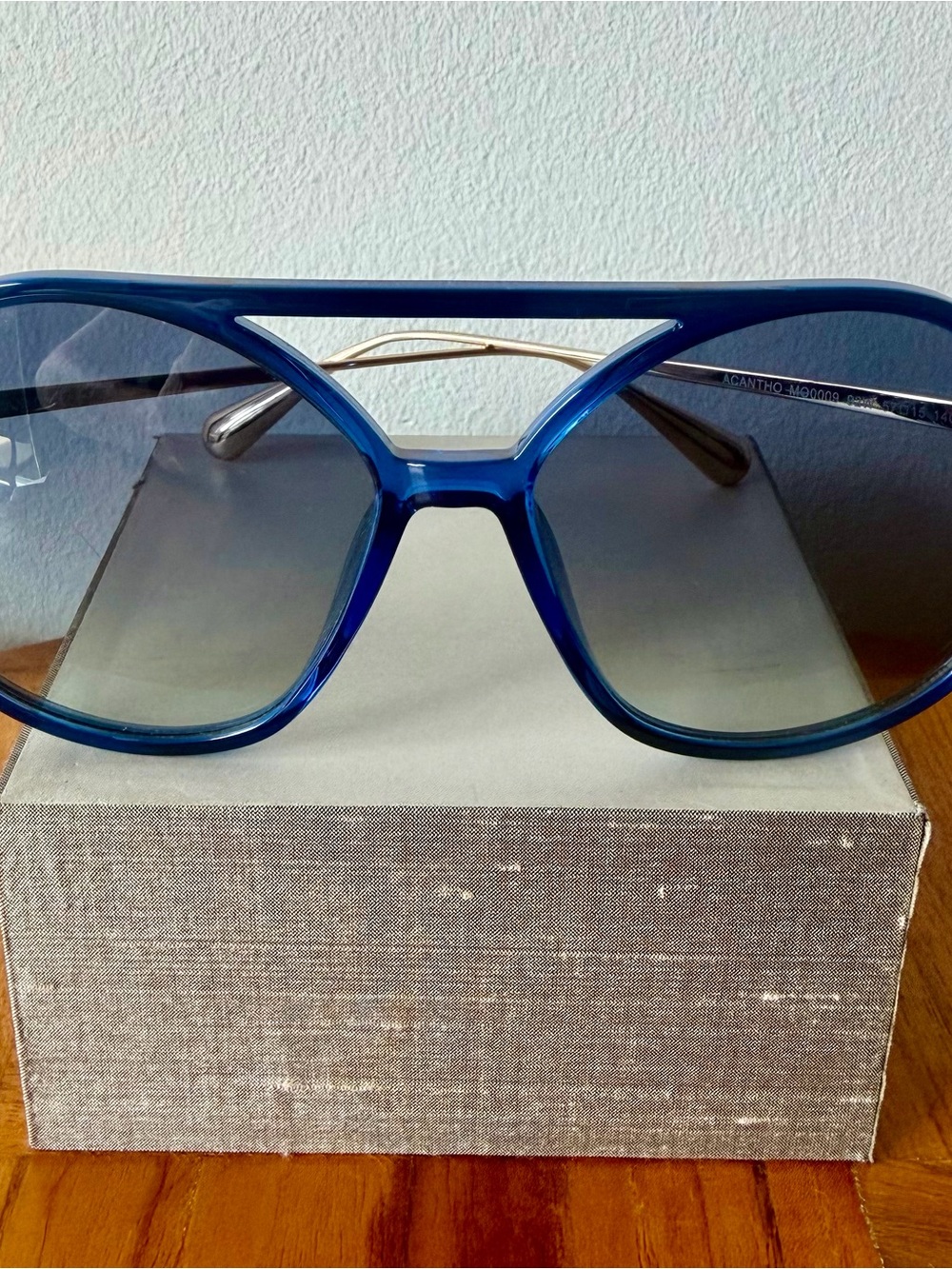 Max & Co. Blue Gradient Aviator Sunglasses for Women